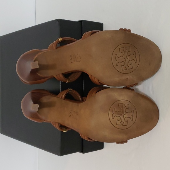 Brand New Tory Burch Audrianna Glazed Lounge Lace Up Heels SZ 8.5 MSRP $350